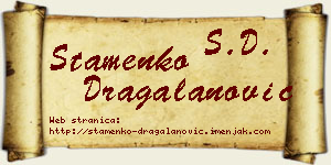 Stamenko Dragalanović vizit kartica